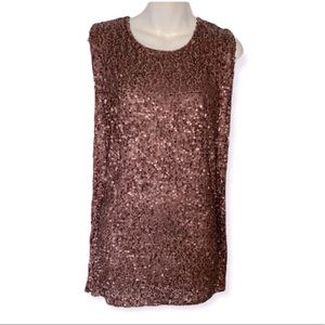 Young Fabulous & Broke short sleeve sequins top XS